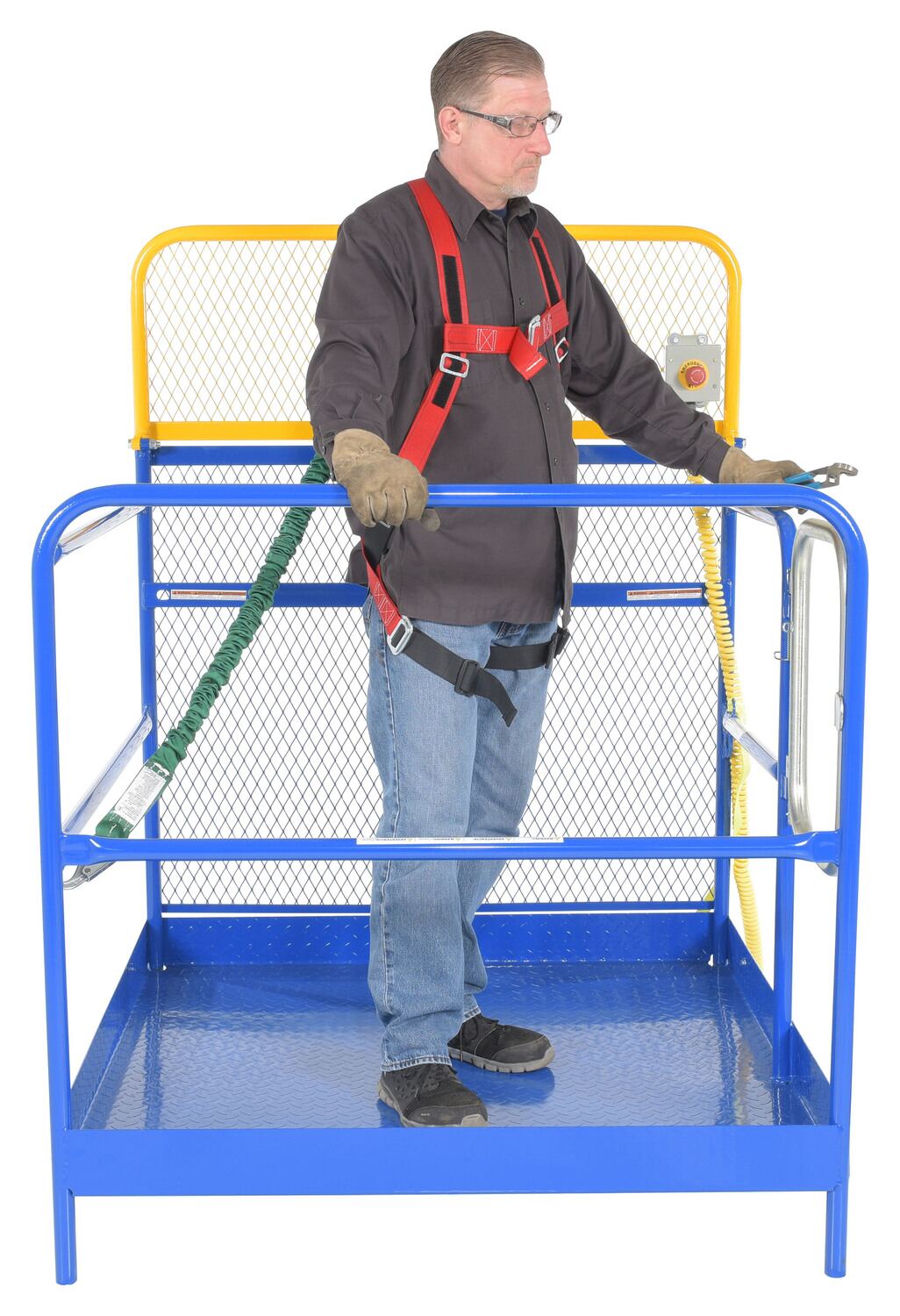 Work Platform, 48" x 48", 60" High Backing