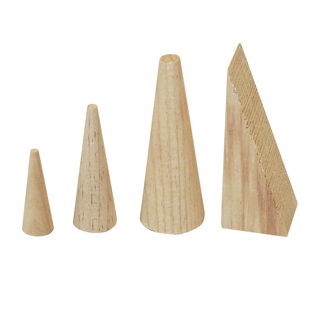 Wood Plug Set – 3 cones, 1 Wedge