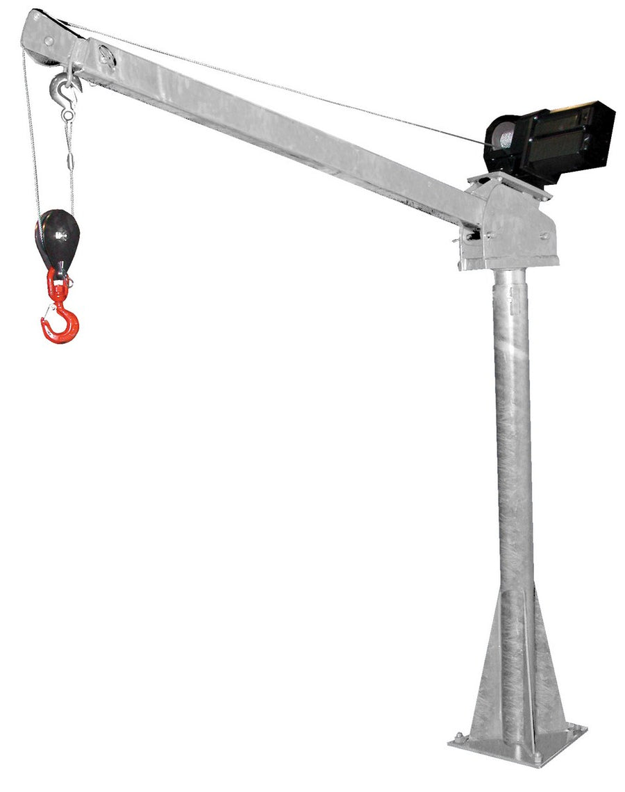 DC POWERED JIB CRANE 2K 3-5 FT BOOM GALV - Model WTJ203DCGAL