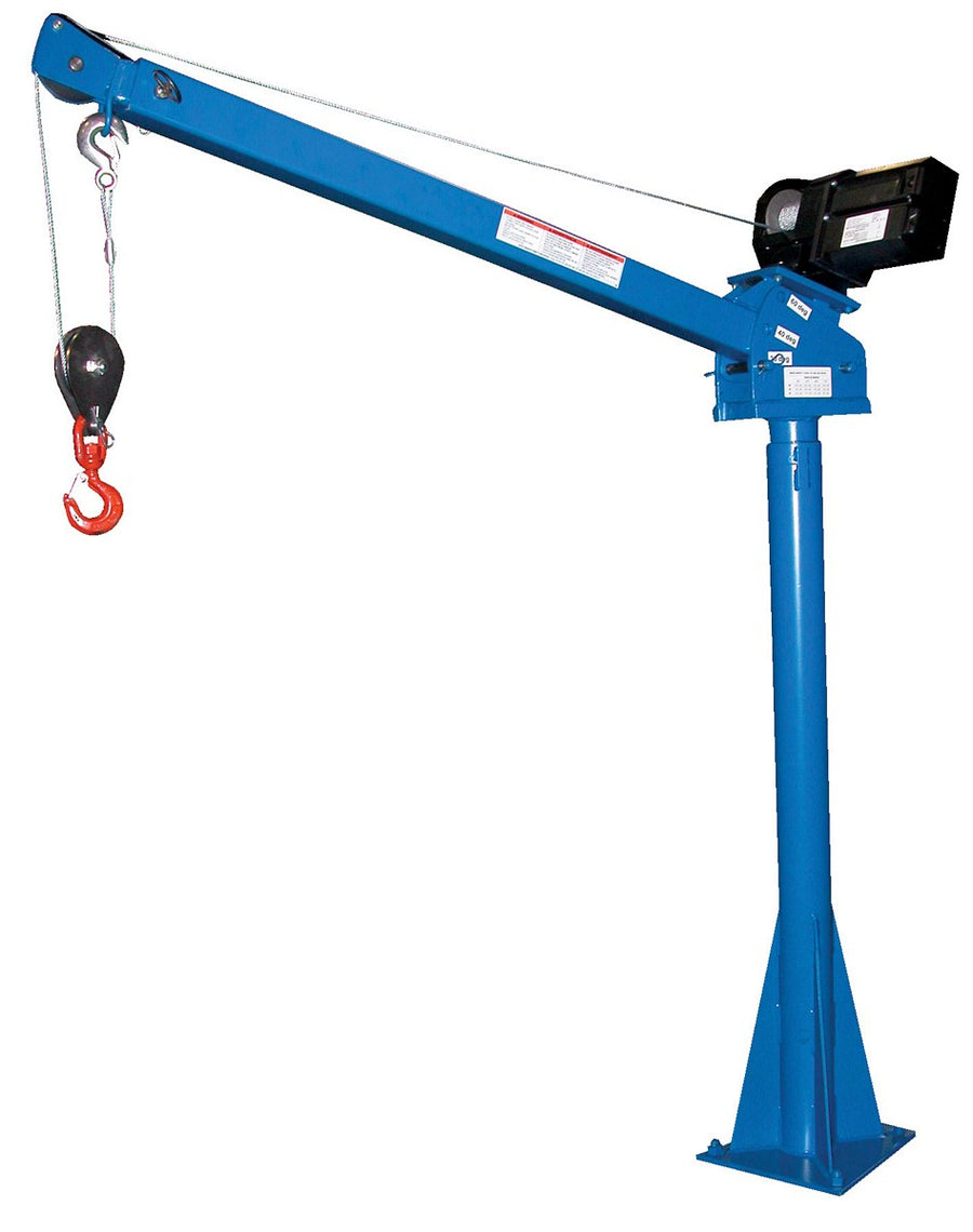 12V DC Power Lift Jib Crane w/ 40" to 63" Boom Reach