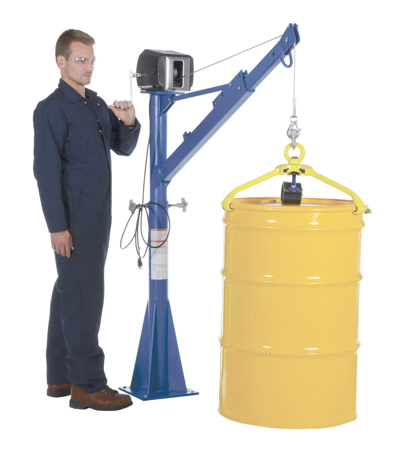 115V AC Power Lift Jib Crane w/ 42" to 66" Boom Reach
