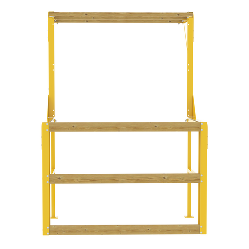 Steel Mezzanine Safety Gate Knockdown 87-3/16 In x 96 In x 87-9/16 In Yellow