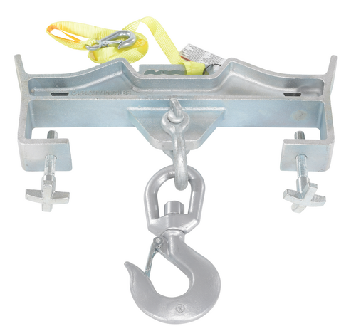 Steel Double Swivel Hoist Optioning Hook 3 In x 23 In x 21-5/8 In 10000 Lb. Capacity Silver