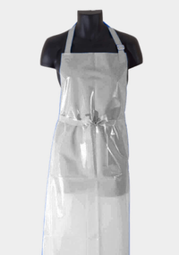 Thumbnail for 24 White, 50” long adjustable aprons, 8 mil