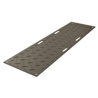 Thumbnail for 2' x 8' AlturnaMAT® Ground Protection Mat, One Smooth Side, Hand Holes, 120 Ton Capacity, Black - AM28S1HH8