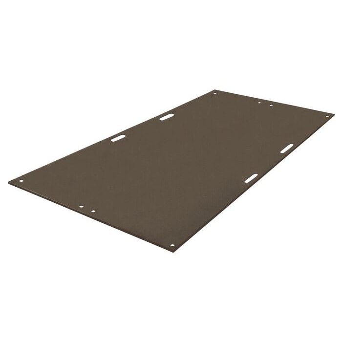 4' x 8' AlturnaMAT® Ground Protection Mat, One Smooth Side, Hand Holes, 120 Ton Capacity, Black - AM48S1HH8