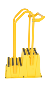 Thumbnail for Polyethylene Nestable with Hand and Back Rails 2 Step 500 Lb. Capacity Yellow