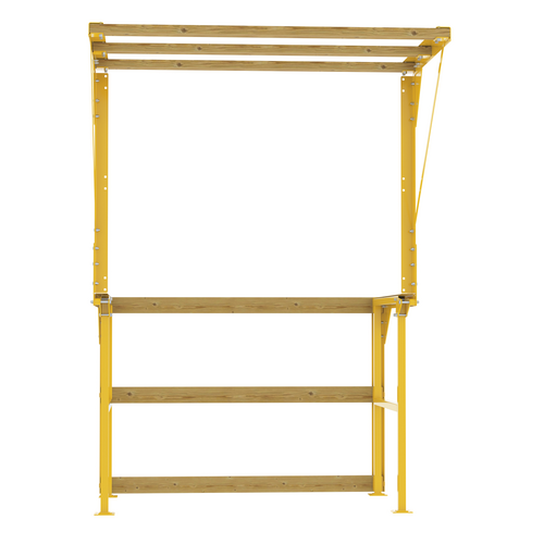 Steel Mezzanine Safety Gate Knockdown 87-3/16 In x 96 In x 87-9/16 In Yellow