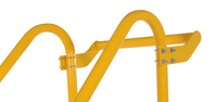 Thumbnail for Polyethylene Nestable with Hand and Back Rails Casters 3 Step 500 Lb. Capacity Yellow