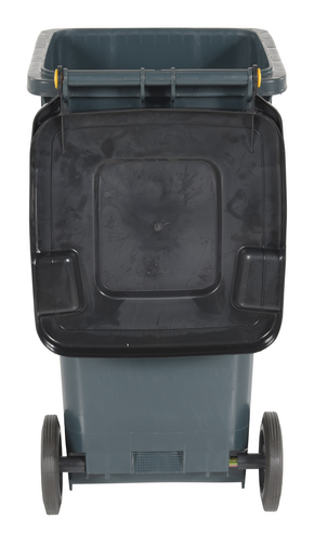 High Density Polyethylene 32 Gallon Trash Can Gray