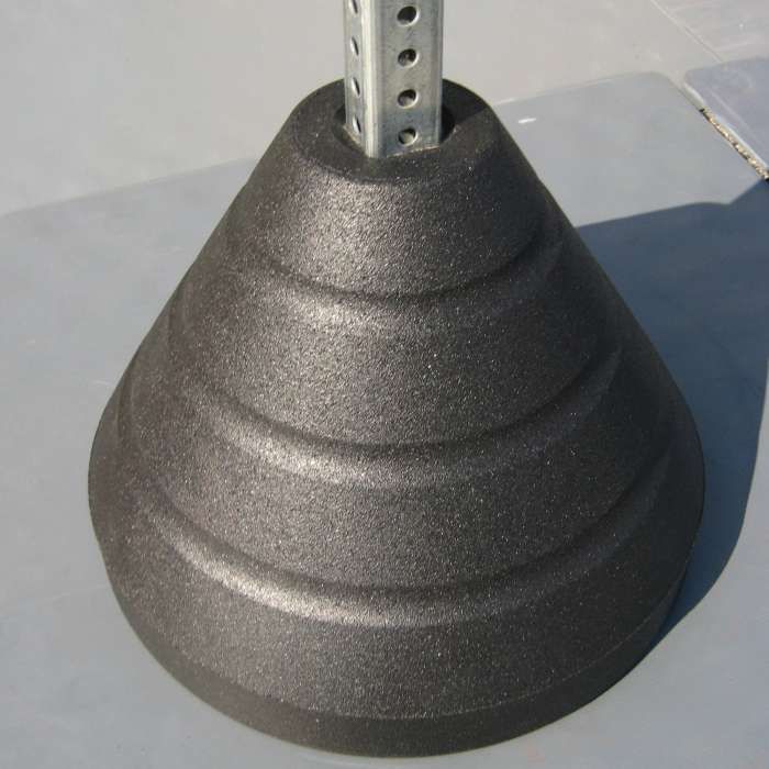 Rubber Sign Base with 5' Square Galvanized Steel Signpost