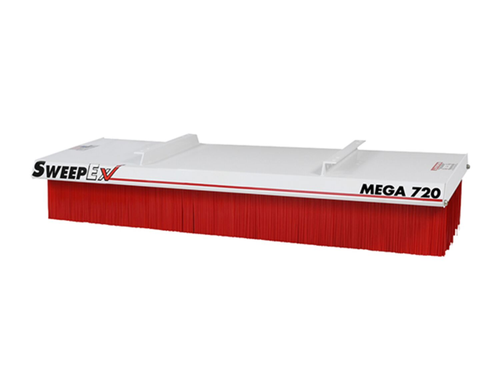 Steel Industrial Mega Broom 27 In. x 72 In. 11 Brush Rows White