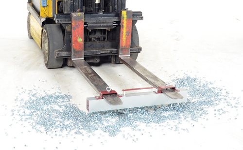 Steel Forklift Hanging Magnetic Sweeper 36 In. Wide 45 Lb. Capacity Silver