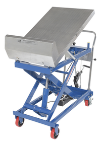 Thumbnail for Steel Lift and Tilt Carts with Sequence Select 22 In. x 33-1/2 In. 1000 Lb. Capacity Blue