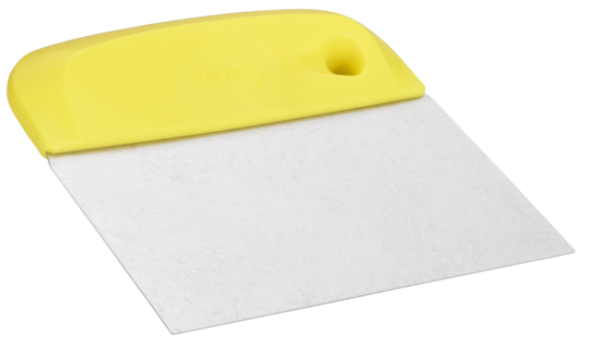 Dough Cutter/Scraper, Stainless Steel Blade, Flexible, 146 mm, Yellow