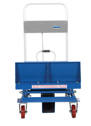 Steel Lift and Tilt Cart with Sequence Select 24 In. x 36 In. 600 Lb. Capacity Blue