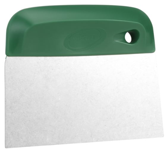 Dough Cutter/Scraper, Stainless Steel Blade, Flexible, 146 mm, Green