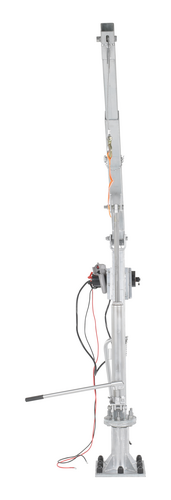 Galvanized Steel DC Powered Winch Truck Jib Crane 52 In. Reach 1,000 Lb. Extended Capacity Gray