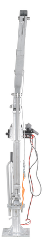 Thumbnail for Galvanized Steel DC Powered Winch Truck Jib Crane 500 Lb. Extended Capacity Gray