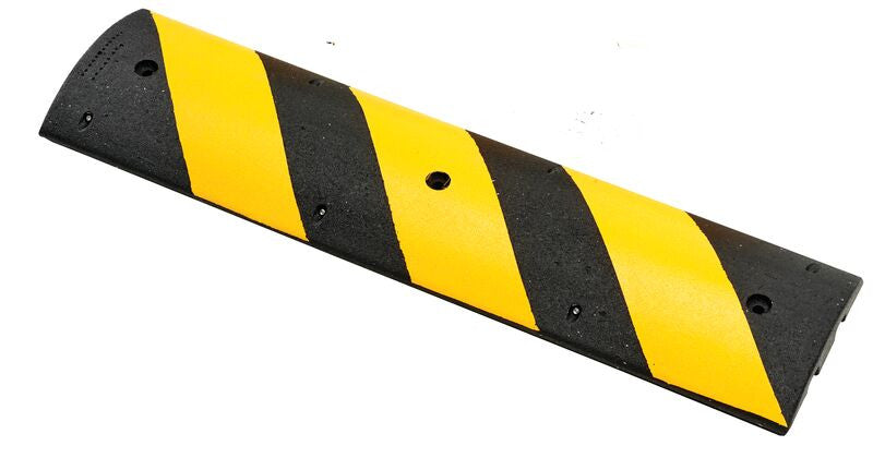 6 ft Easy Rider® Speed Bump, Recycled Rubber, Yellow/Black - GNRS2611YB