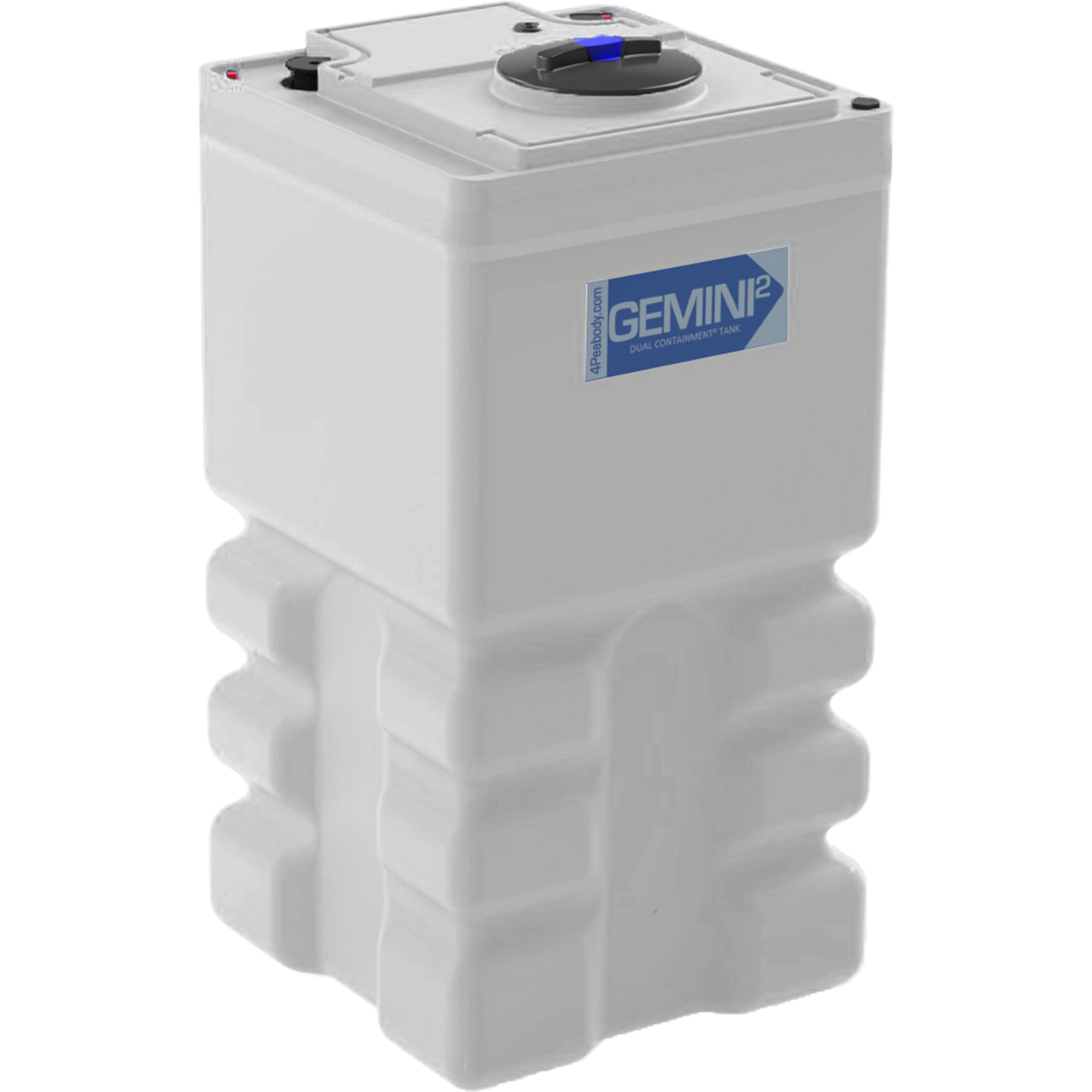 95 Gal Gemini² Dual Containment® Tank - LPE SD 1.5 - Natural - Ribbed