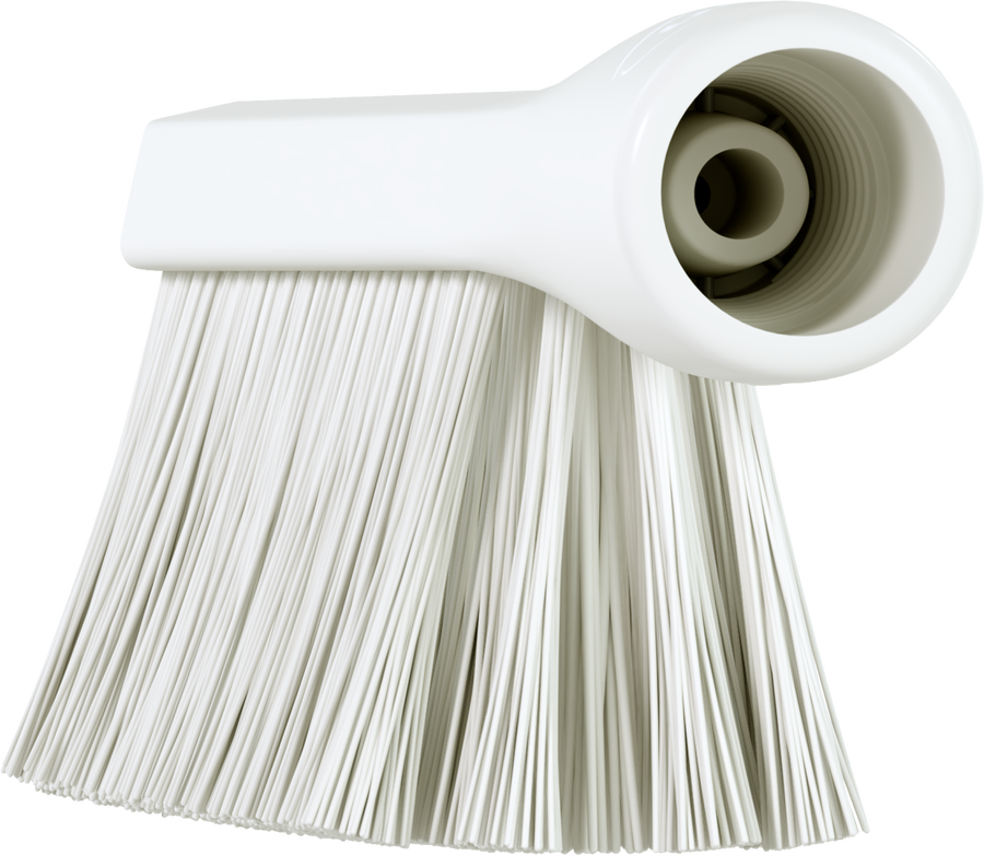 Vikan Dual Reach Brush, Threaded, 10.2", Medium, White