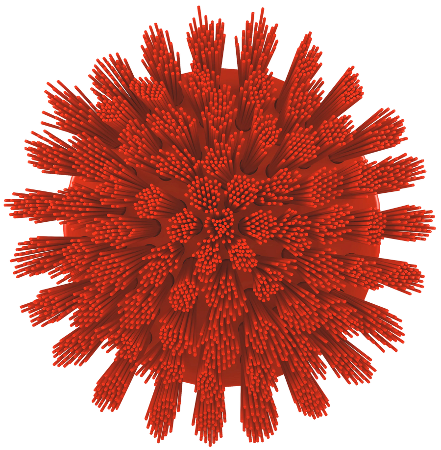 Vikan HyDrive Round Brush, Red
