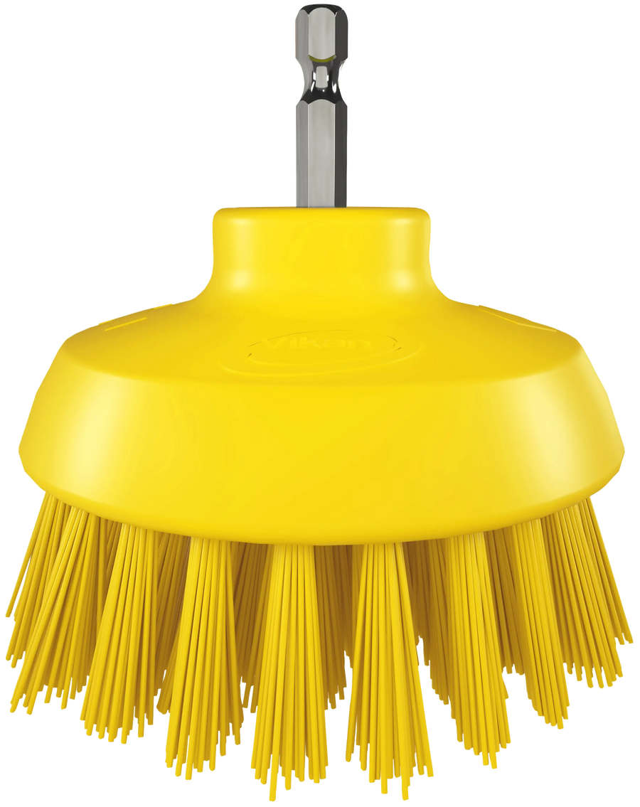 Vikan HyDrive Round Brush, Yellow