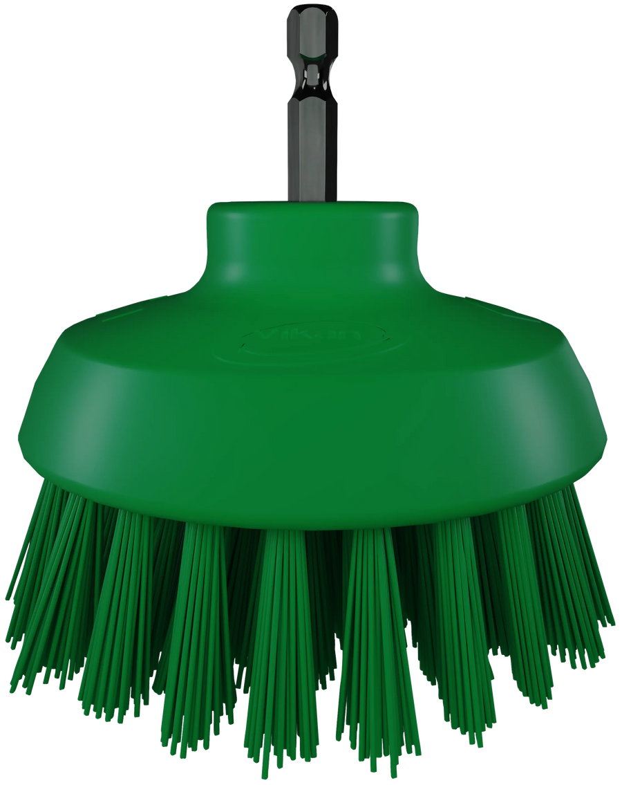 Vikan HyDrive Round Brush, Green