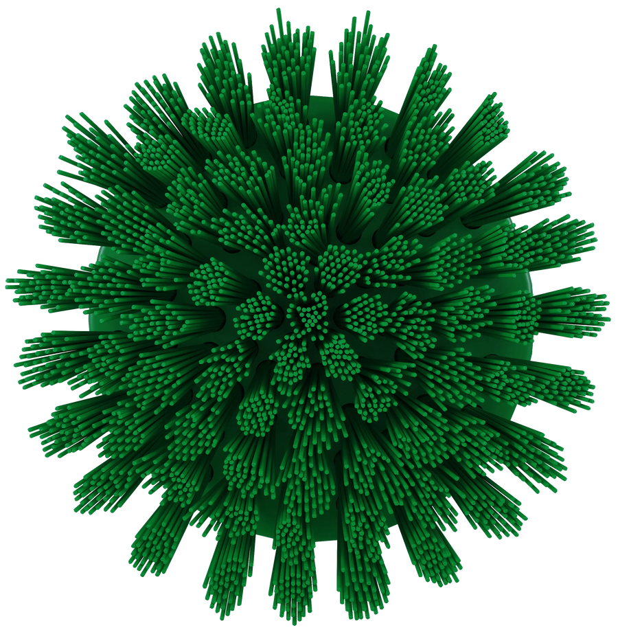Vikan HyDrive Round Brush, Green