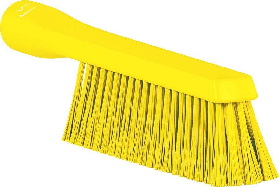 Vikan Dual Reach Brush, Threaded, 10.2", Medium, Yellow