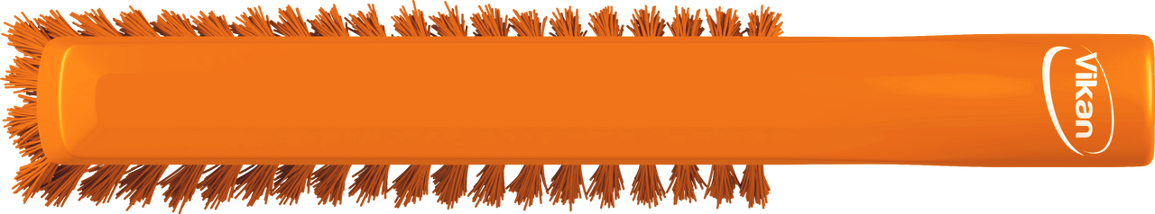 Vikan Dual Reach Brush, Threaded, 10.2", Medium, Orange