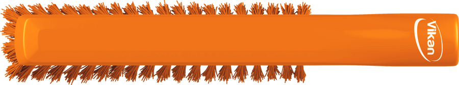 Vikan Dual Reach Brush, Threaded, 10.2", Medium, Orange