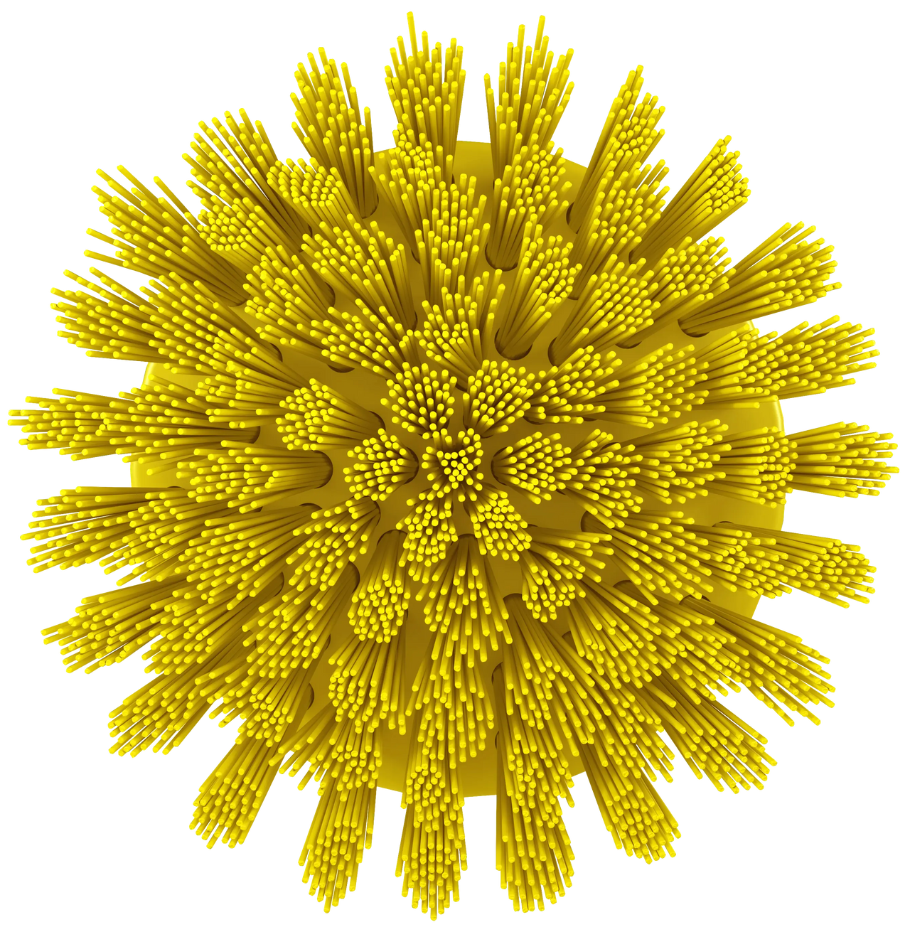 Vikan HyDrive Round Brush, Yellow