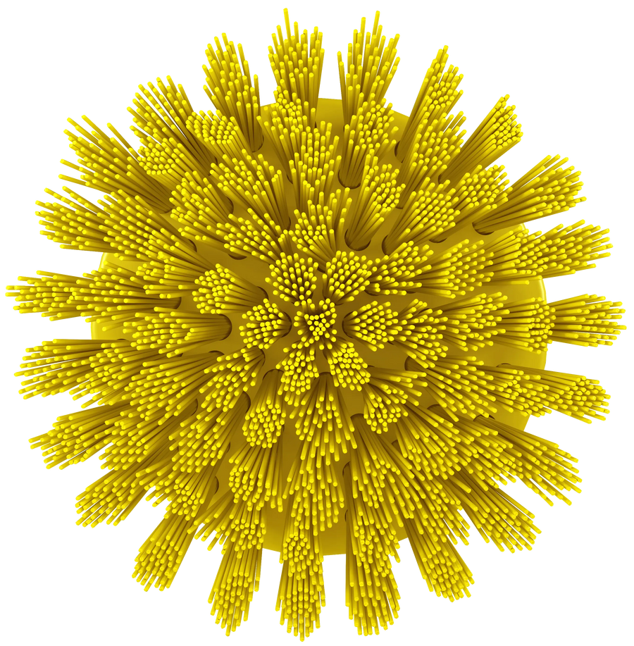 Vikan HyDrive Round Brush, Yellow