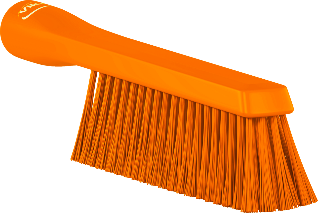 Vikan Dual Reach Brush, Threaded, 10.2", Medium, Orange