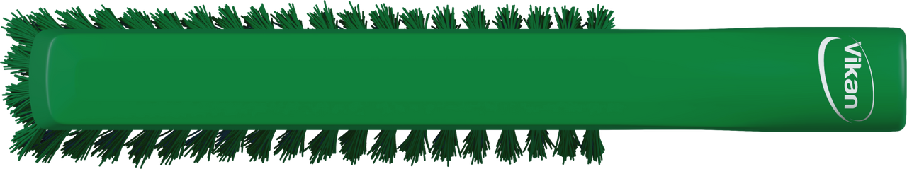 Vikan Dual Reach Brush, Threaded, 10.2", Medium, Green