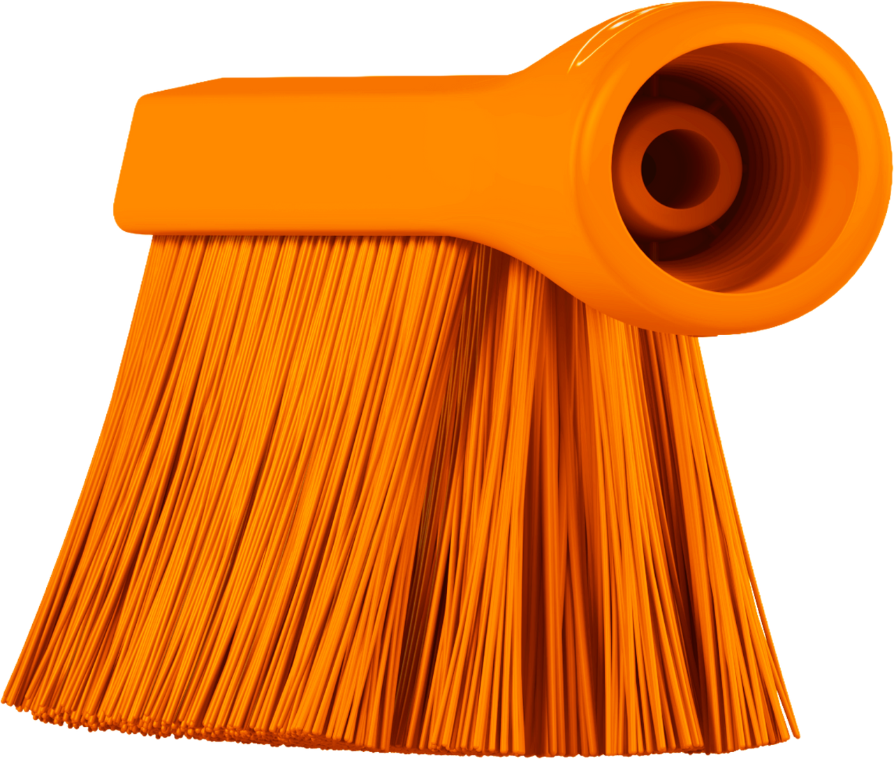 Vikan Dual Reach Brush, Threaded, 10.2", Medium, Orange