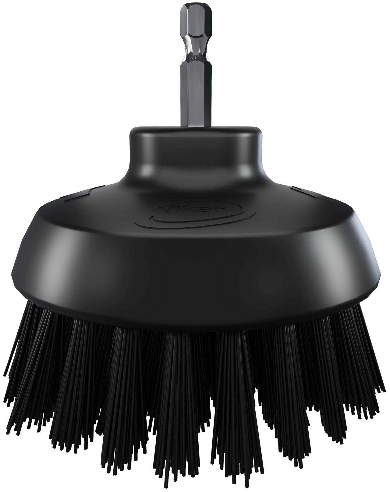 Vikan HyDrive Round Brush, Black