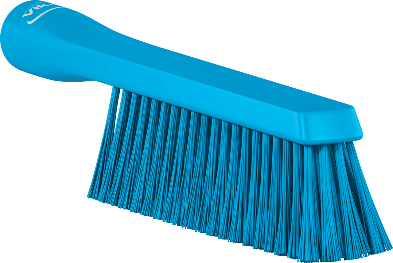Vikan Dual Reach Brush, Threaded, 10.2", Medium, Blue