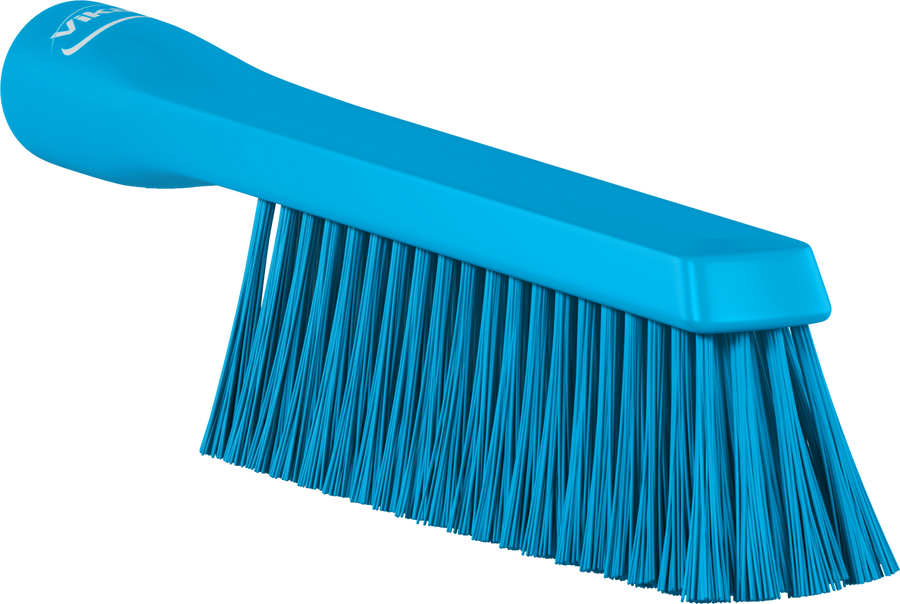 Vikan Dual Reach Brush, Threaded, 10.2", Medium, Blue