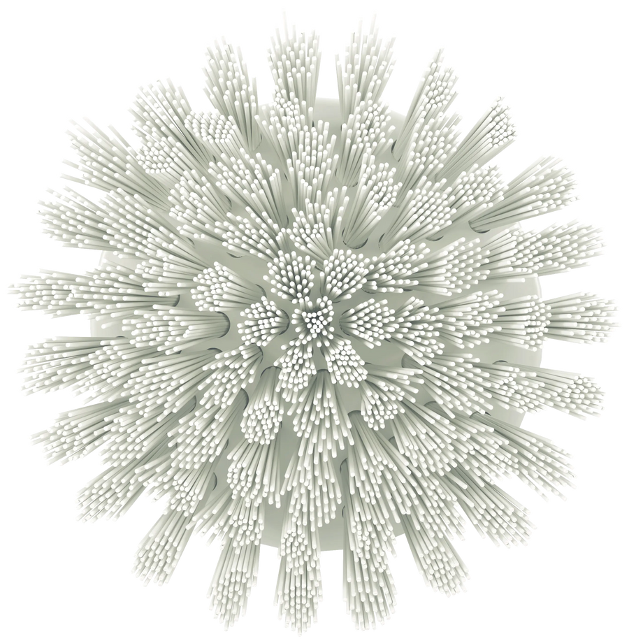 Vikan HyDrive Round Brush, White