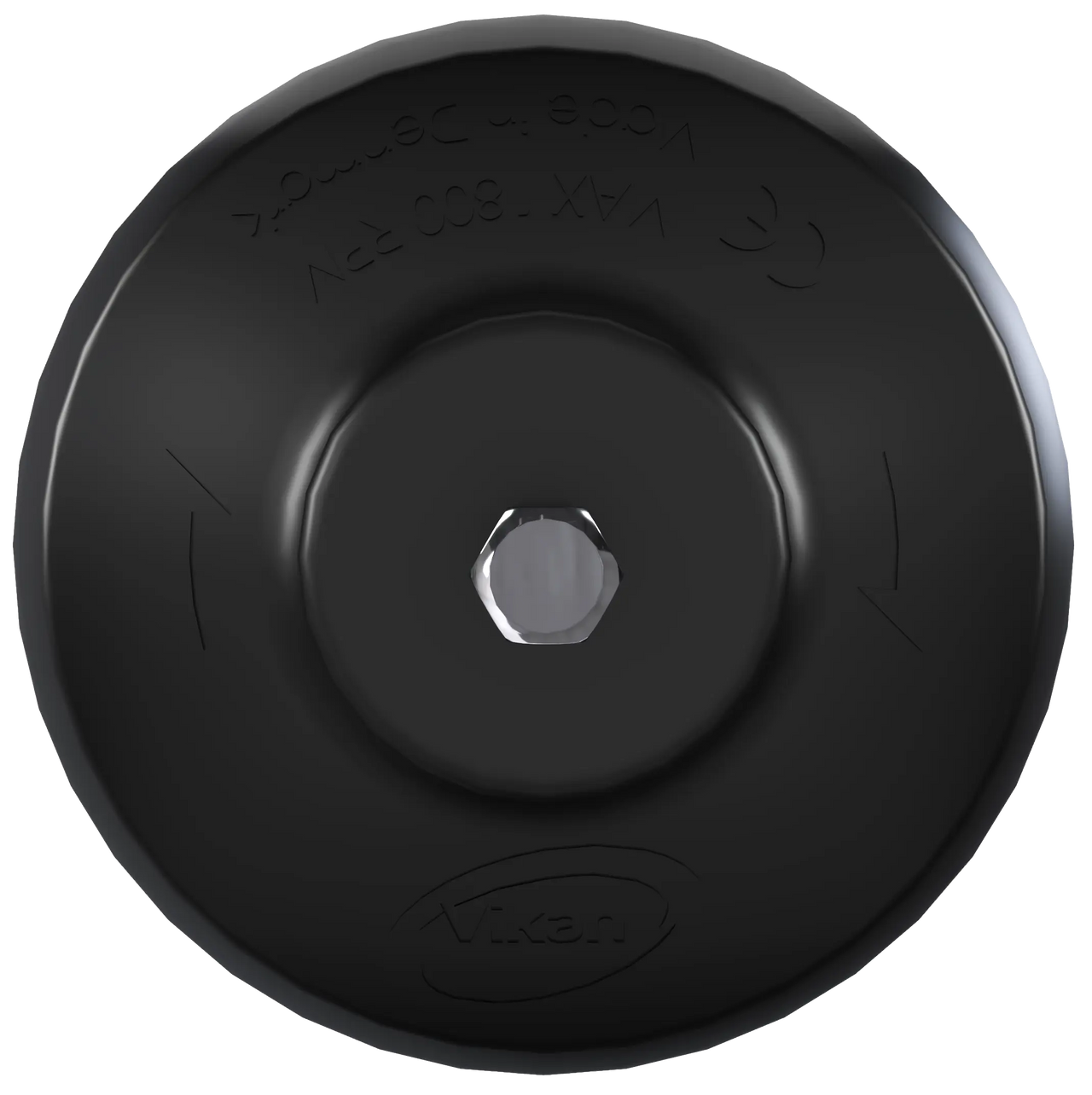 Vikan HyDrive Round Brush, Black