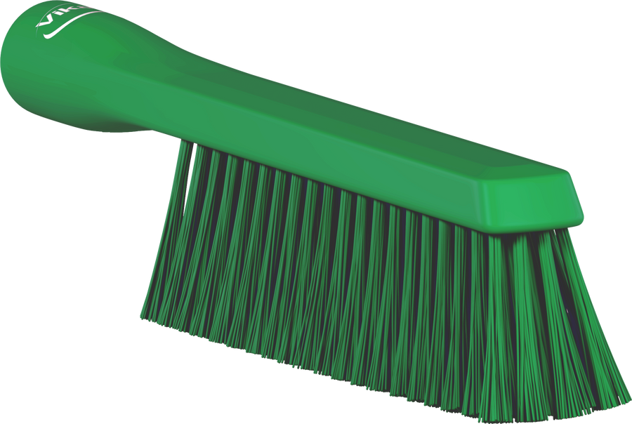Vikan Dual Reach Brush, Threaded, 10.2", Medium, Green
