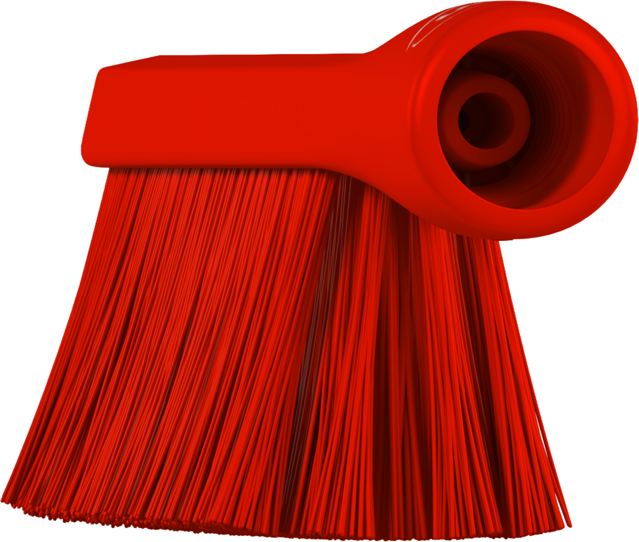 Vikan Dual Reach Brush, Threaded, 10.2", Medium, Red