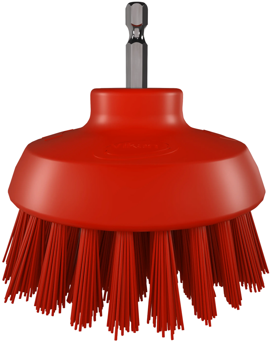 Vikan HyDrive Round Brush, Red