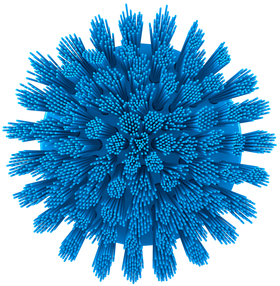 Vikan HyDrive Round Brush, Blue
