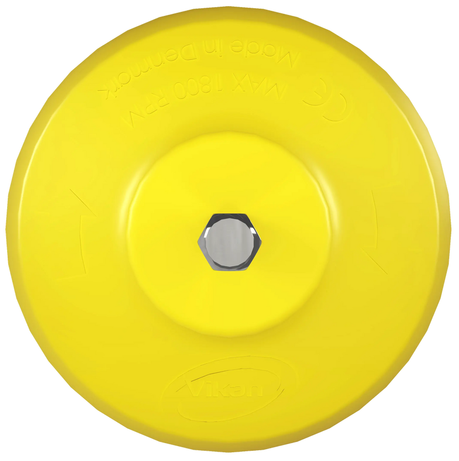 Vikan HyDrive Round Brush, Yellow