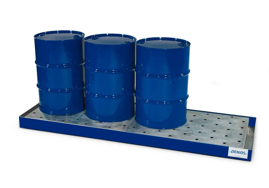 4-Drum Inline Galv Steel Sump w/Platform