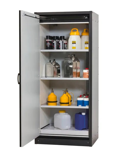 ASECOS SAFETY STORAGE CABINET, 30MIN FIRE RESISTANT, 5.8 GAL SUMP, 1 DOOR